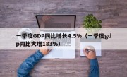 一季度GDP同比增长4.5%（一季度gdp同比大增183%）