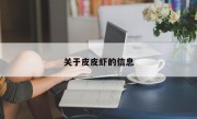 关于皮皮虾的信息