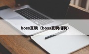 boss直聘（boss直聘招聘）