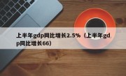 上半年gdp同比增长2.5%（上半年gdp同比增长66）